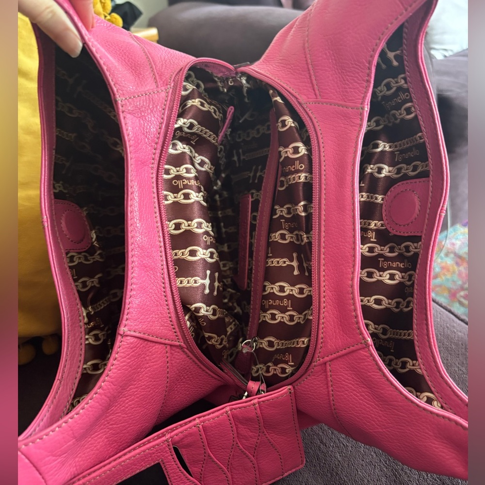 Genuine Leather large pink purse w/ wallet - Picture 8 of 16
